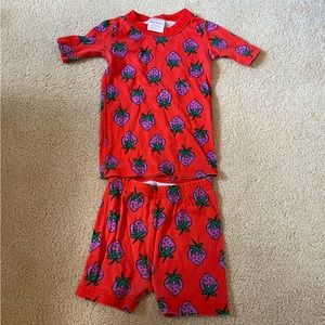 Hanna Andersson Red Strawberry Pajama Set 110 (5)